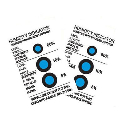 Targeta indicadora d'humitat sense diclorur de cobalt de 3 punts